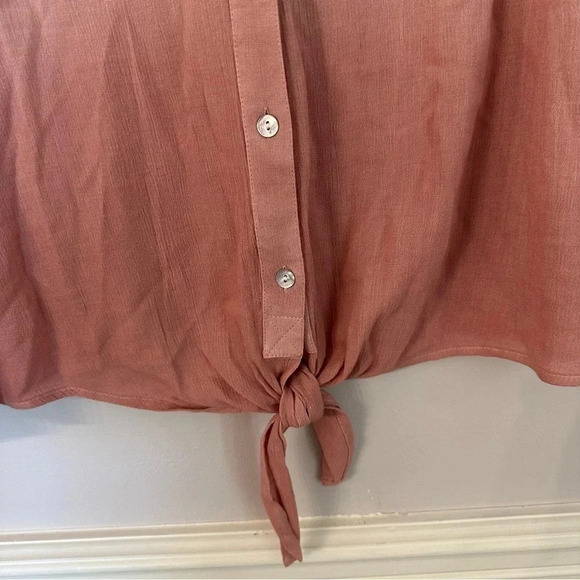 J. Jill Women’s Long Sleeve Button Up Front Tie Quartz Ombré Pink Size 1X NWT - Picture 3 of 10